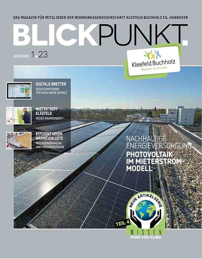 Titelseite Blickpunkt 2023 Solaranlage
