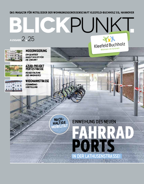 Titelseite mit dem Bild eines Fahrradports - Blickpunkt Ausgabe 02.2005 