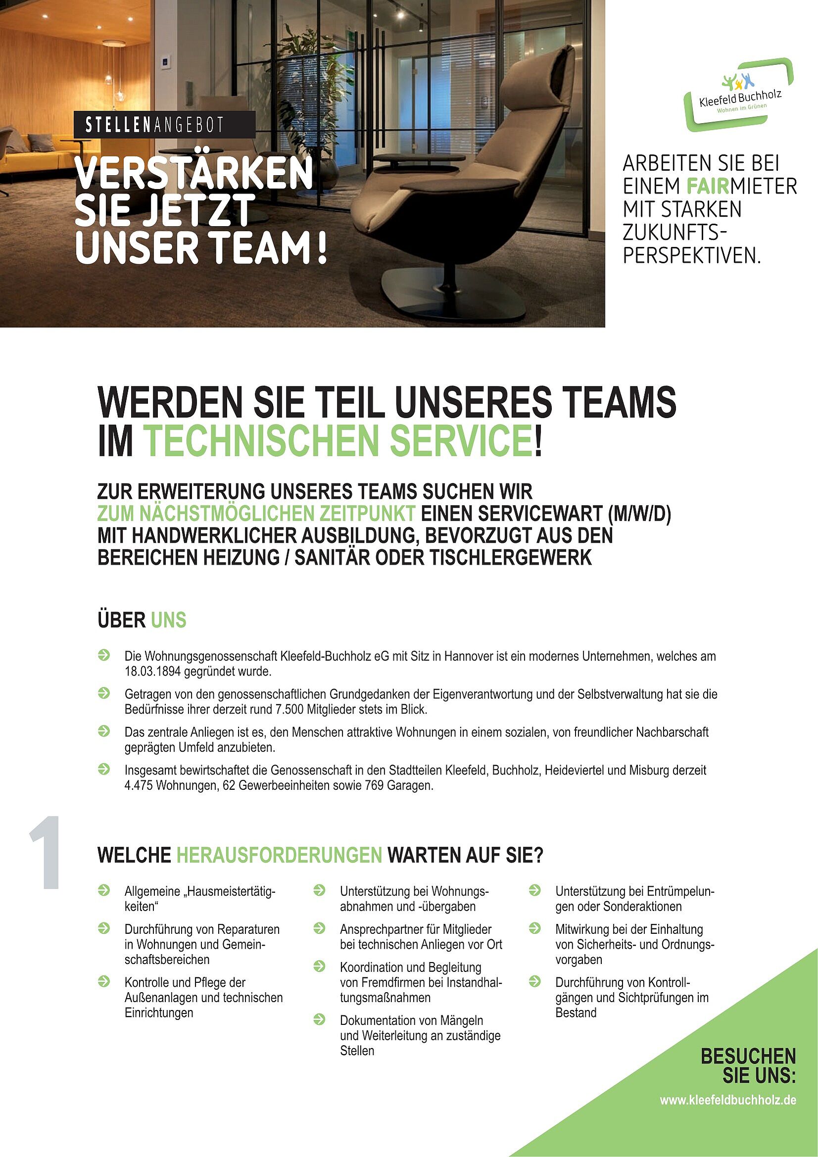 Stellenbeschreibung Servicewart