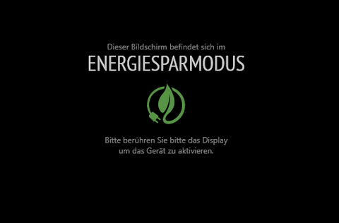 Digitales Brett - Energieeinsparung