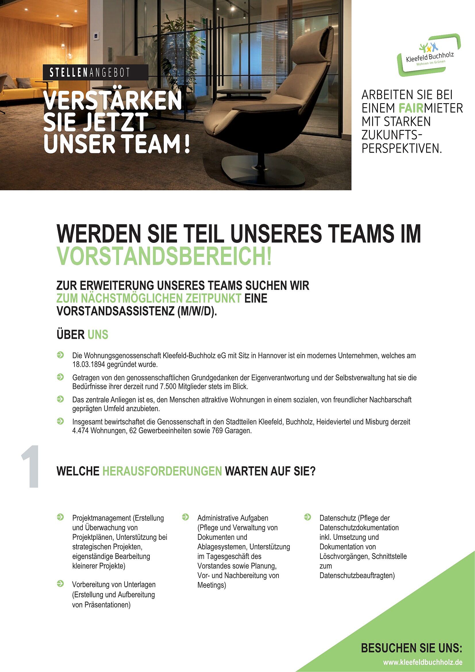 Stellenbeschreibung Vorstandsassistenz
