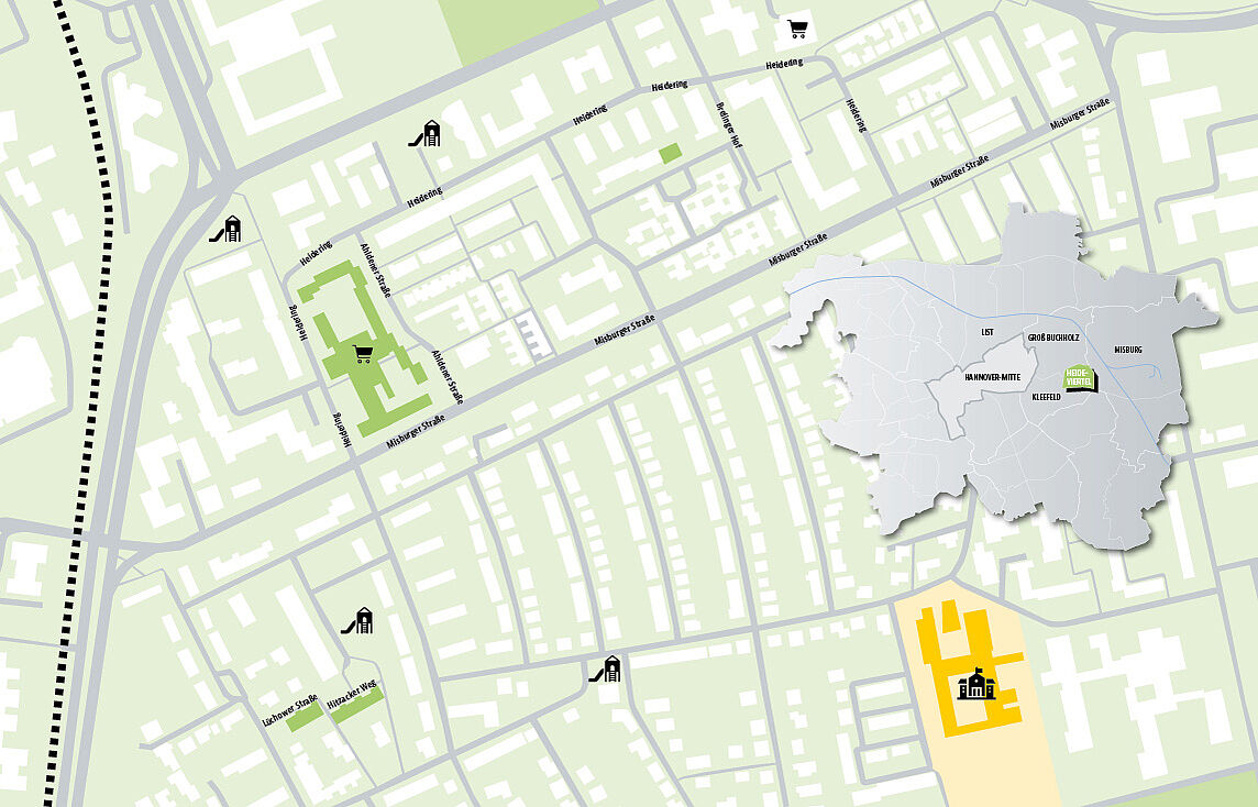 Stadtteilkarte Heideviertel