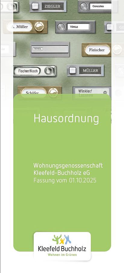 Hausordnung der Wohnungsgenossenschaft Kleefeld-Buchholz eG